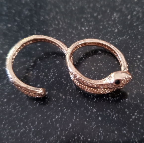 4 Vintage 14k Gold Plated Rings Sizes 7,8,9 - Picture 3 of 5